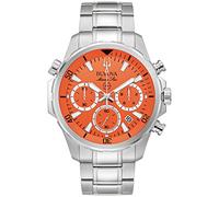 BULOVA 96B395 Marine Star Orologio da uomo in acciaio inox 10 bar analogico cronografo argento, acciaio inox, Bracciale