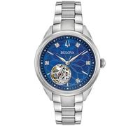 Bulova Orologio Skeleton Automatico Donna con Cinturino in Acciaio Inox 96P191