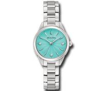 Bulova 96P253 Sutton Women's Watch - Turquoise Dial, Stainless Steel Bracelet