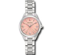 Bulova 96P254 Sutton Women's Watch - Salmon Dial, Stainless Steel Bracelet