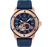 Bulova Orologio Analogico Automatico Uomo con Cinturino in Silicone 98A227