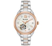 Bulova Orologio Analogico Automaticamente Donne con Cinturino in Acciaio Inox 98P170