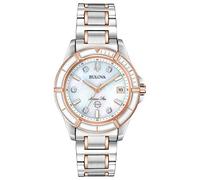 Bulova 98P187 Marine Star Orologio da donna argento/oro rosa 34 mm acciaio inossidabile, Bulova, Bracciale