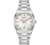 Bulova Bracciale da donna in acciaio inossidabile color argento (modello: 96P218), Tonalità argento., Surveyor - Bracciale in acciaio inossidabile color argento con diamanti