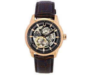 Bulova Classic Sutton Nero Skeleton Quadrante Automatico 97A169 Orologio da uomo