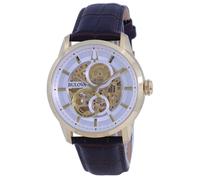 Bulova Classic Sutton Skeleton White Dial Automatic 97A138 Men's Watch