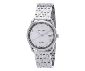 Bulova Commodore 96B326 - Orologio automatico con quadrante argentato da uomo