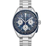 Bulova Lunar Pilot 98A329 - Orologio da uomo cronografo edizione limitata 43,5 mm, High Precision Quartz 262 kHz, quadrante Timascus blu, cassa e bracciale in acciaio, vetro zaffiro