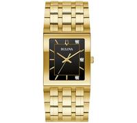 Bulova Marc Anthony 97D132 - Orologio da polso da uomo, quadrante nero, in acciaio inox, colore: Oro