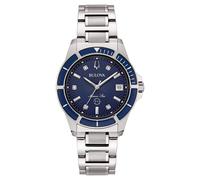 Bulova Marine Star 96P237 Women's Watch - Blue Dial, Stainless Steel Bracelet