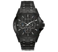 Bulova Marine Star 98C121 - Orologio al quarzo da uomo, con display analogico nero e cinturino placcato agli ioni di colore nero