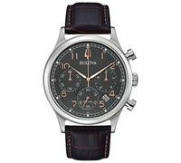BULOVA Orologio al Quarzo Crono da Uomo Analogico Quarzo con cinturino in Pelle 96B356