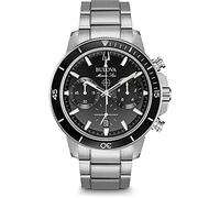 Bulova Orologio Marine Star 96B272 – Cronografo Uomo 45 mm 20 ATM Bracciale Acciaio Argento
