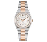 Bulova Orologio Analogico al Quarzo da Donna con Cinturino in Acciaio Inossidabile 98R283