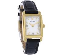 Bulova Orologio Analogico al Quarzo da Donna con Cinturino in Pelle 97P166