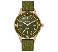 Bulova Orologio Analogico al Quarzo da Uomo con Cinturino in Silicone 98A324