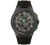 Bulova Orologio Analogico al Quarzo Giapponese Uomo con Cinturino in Silicone 98B381