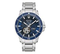 Bulova Orologio analogico automatico da uomo, con cinturino in acciaio inox, 96A289, blu plateado, Bracciale