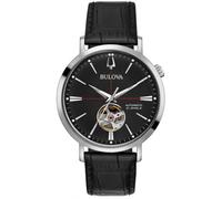 Bulova Orologio Analogico Automatico Uomo con Cinturino in Pelle 96A201