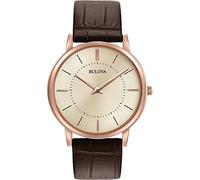 Bulova Orologio Analogico al Quarzo Uomo con Cinturino in Pelle 97A126