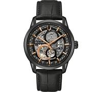 Bulova Orologio Analogico Uomo con Cinturino in Pelle 98A283