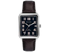 Bulova Orologio automatico da uomo in acciaio inox con cinturino in pelle - Swiss Made Limited Edition - 96B332, cinghia