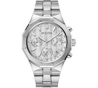 Bulova Classico Cronografo da Uomo 44mm Quadrante Argento 262khz Quarzo Orologio