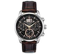 Bulova Orologio Cronografo al Quarzo Uomo con Cinturino in Pelle 96B311
