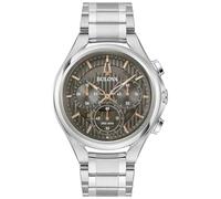 Bulova Orologio Cronografo al Quarzo Uomo con Cinturino in Pelle 98B355