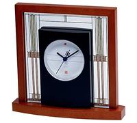 Bulova Orologio da tavolo Willits Frank Lloyd Wright, in legno, finitura ciliegio chiaro