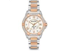 Bulova Orologio Analogico Quarzo Donna con Cinturino in Acciaio Inox 98R234