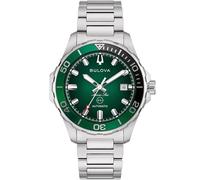 Bulova Stainless Steel Green Dial Bracelet Marine Star 98B471 by