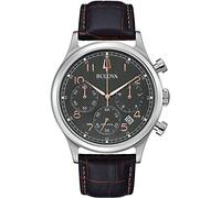BULOVA Orologio al Quarzo Crono da Uomo Analogico Quarzo con cinturino in Pelle 96B356
