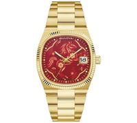 Bulova Super Seville 97B242 - Orologio da polso in acciaio inossidabile color oro, con quadrante rosso, edizione limitata, 37,5 mm