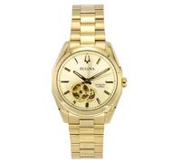 Bulova Surveyor Cuore Aperto Champagne Dial 97A182 30M Analog Orologio da Uomo