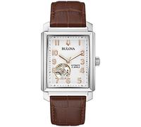 Bulova Sutton 96A268 - Orologio automatico da uomo con cinturino in pelle di coccodrillo, 33 mm