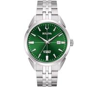 Bulova Sutton Automatic Men's Watch, Green 96B424, Steel Case And Bracelet