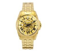 Bulova Sutton Gold Tone Stainless Steel Gold Skeleton Dial 97A162 Mens Watch