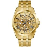 Bulova Sutton 97A162 - Orologio cronografo automatico da uomo, 43 mm, colore: oro, Scheletro d'oro, Cronografo