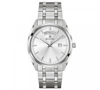Bulova Unisex Analogico Quarzo Orologio con Bracciale 96C127, Argento, Data Classica, argento, Data classica