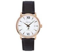 Bulova Hudson Cinturino in Pelle Marrone Automatico 97B225 30M Orologio da Uomo