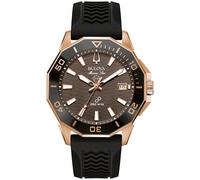Bulova Orologio Analogico al Quarzo da Uomo con Cinturino in Gomma 98B421