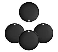 BuLuHAHA Air Tag, Smart Tag Localizzatore Bluetooth compatibile con Apple Find My (solo iOS), batteria sostituibile,impermeabile,cerca chiavi,borse,bagagli e animali domestici (Nero, 4 Pack)