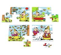 Bumba 4 in 1 puzzel - de seizoenen - 4/6/9/16 stuks