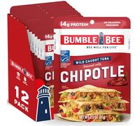 Bumble Bee Chipotle - Confezione di tonno stagionato da 75 ml (12 pezzi), pronto da consumare, tonno selvatico, confezione da 14 g di proteine per porzione, senza glutine