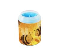 Bumble Bees Honeycomb riutilizzabile Pet Paw Cleaner Cup con spazzola morbida massaggio piedi macchina per la pulizia per gatti cani