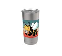 Bumblebee Books Reading Cute Learning Joy Nature Charm Bee Bicchiere termico in acciaio inox doppia parete