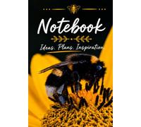 Bumblebee on a Flower Lined Paper Notebook - for School, College, Work, and Home