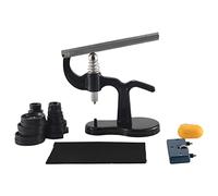 Bumdenuu 16 Pezzi Orologio Pressa Strumento con Kit Strumento di Ricambio Batteria Orologio e Matrici Montaggio per Orologio Posteriore Dissolvente Riparazione Vicino e Cambio Batteria, Colore come
