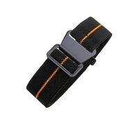 Bumdenuu 18/20/22mm Degli di Stile Militare Elastico In Nylon Intrecciato Cinturino Nato Traspirante Pelle Amichevole Cinturino di Vigilanza con Strumenti di Installazione, Nero+Arancio-Nero, 20mm